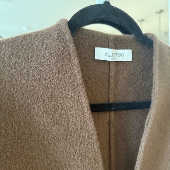 Valentino Wrap Style Coat Size 8 Color Brown - Picture 5 of 6